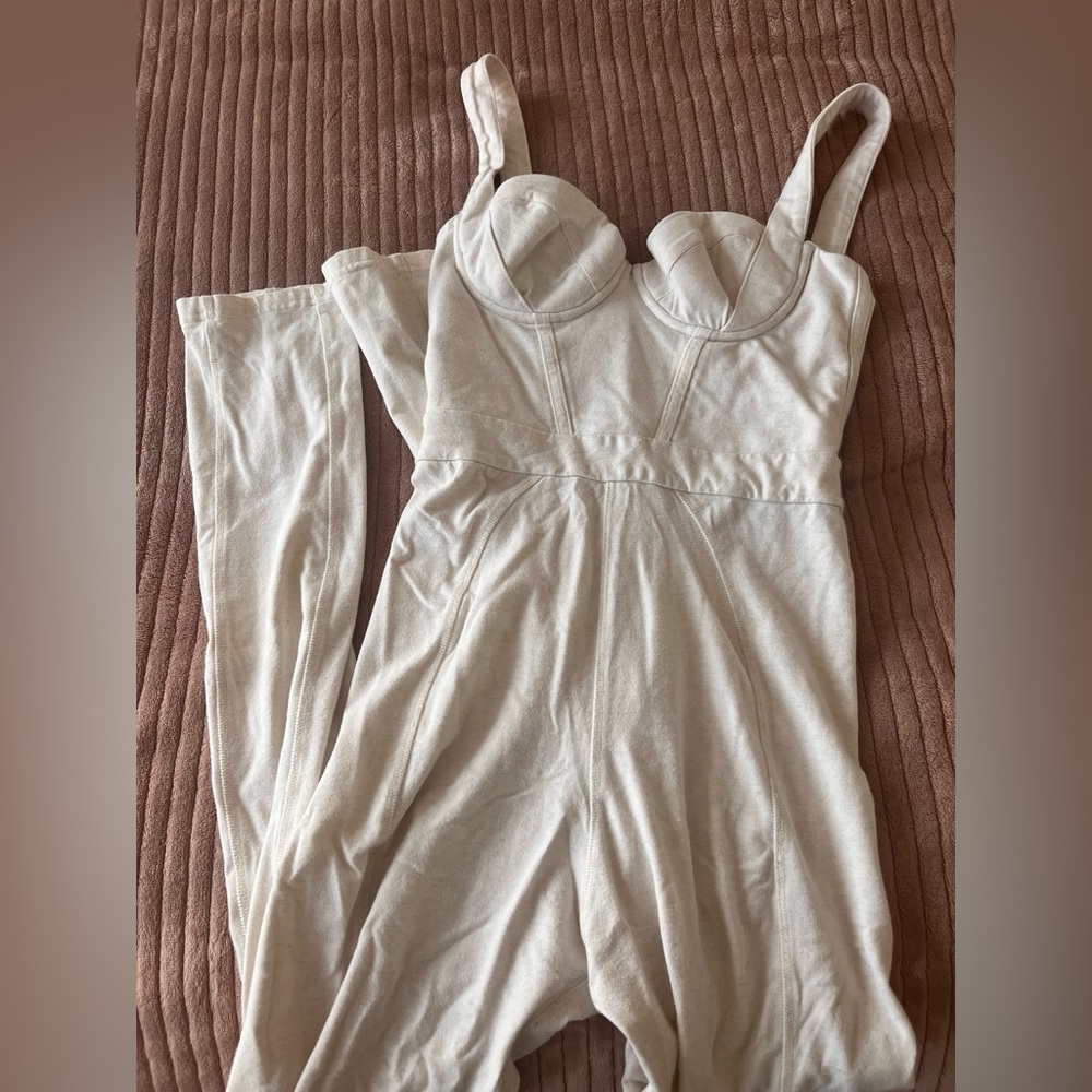 Houseofcb Cream Jumpsuit